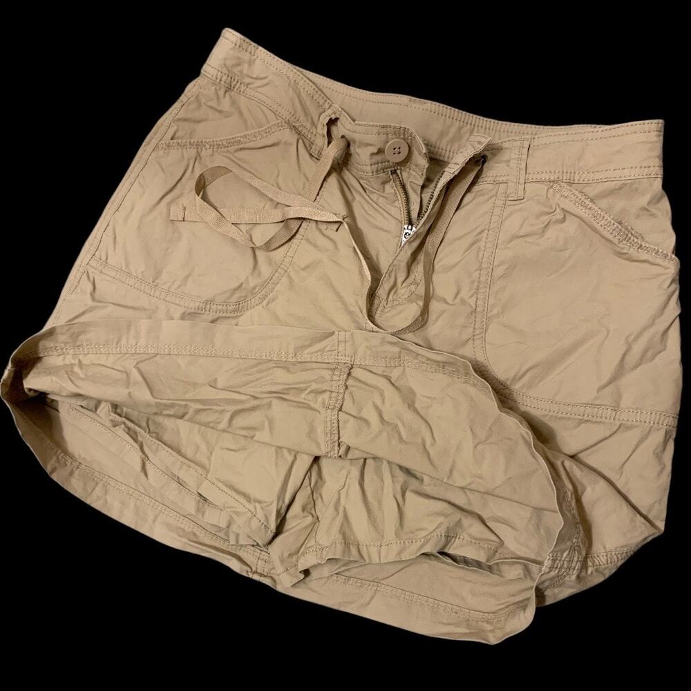 White Stag Size 10 Khaki Skort with Pockets & Drawstring Waist